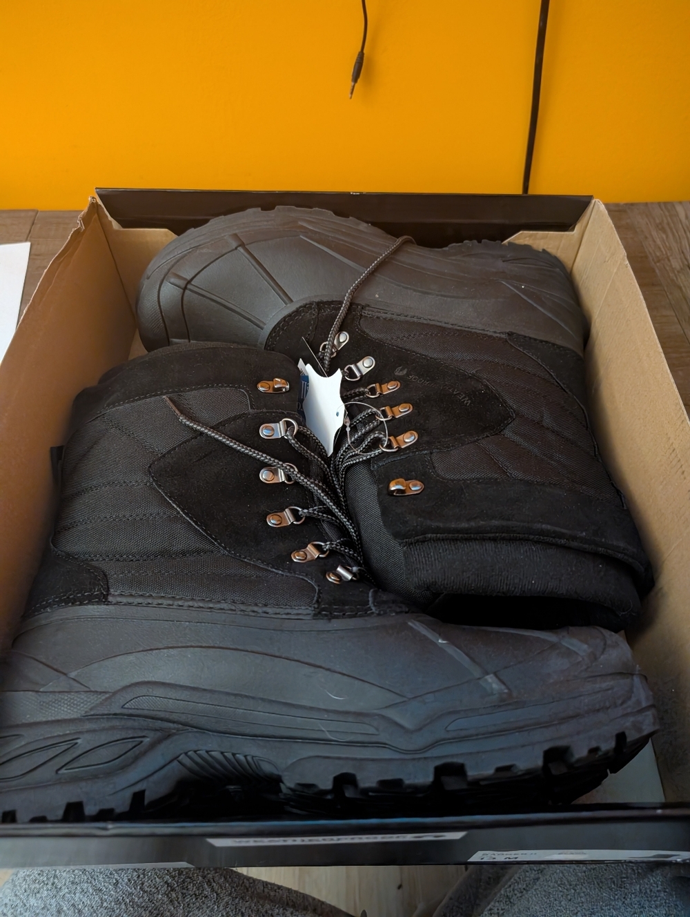 Weatherproof 3m Size 13 Badger II Black Lace Up Boots NWT